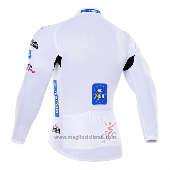 2016 Abbigliamento Ciclismo Giro d'Italia Bianco e Blu Manica Lunga e Salopette